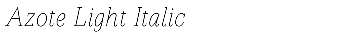 Azote Light Italic